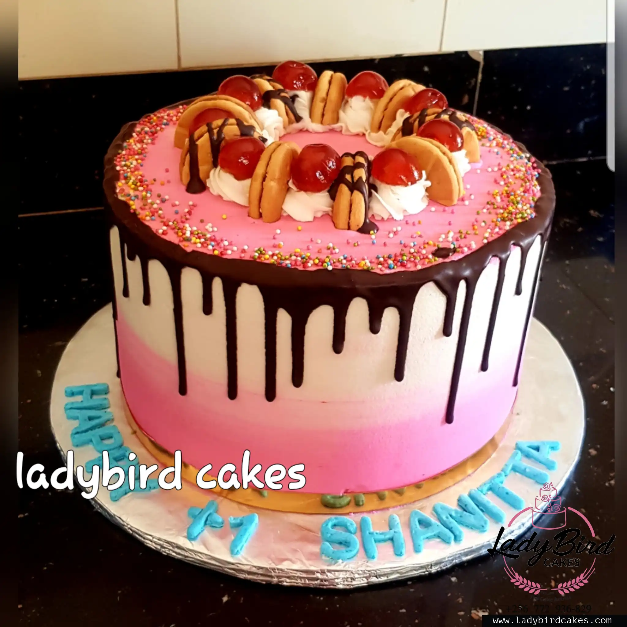 This is a custom cake of Ladybird Cakes Uganda