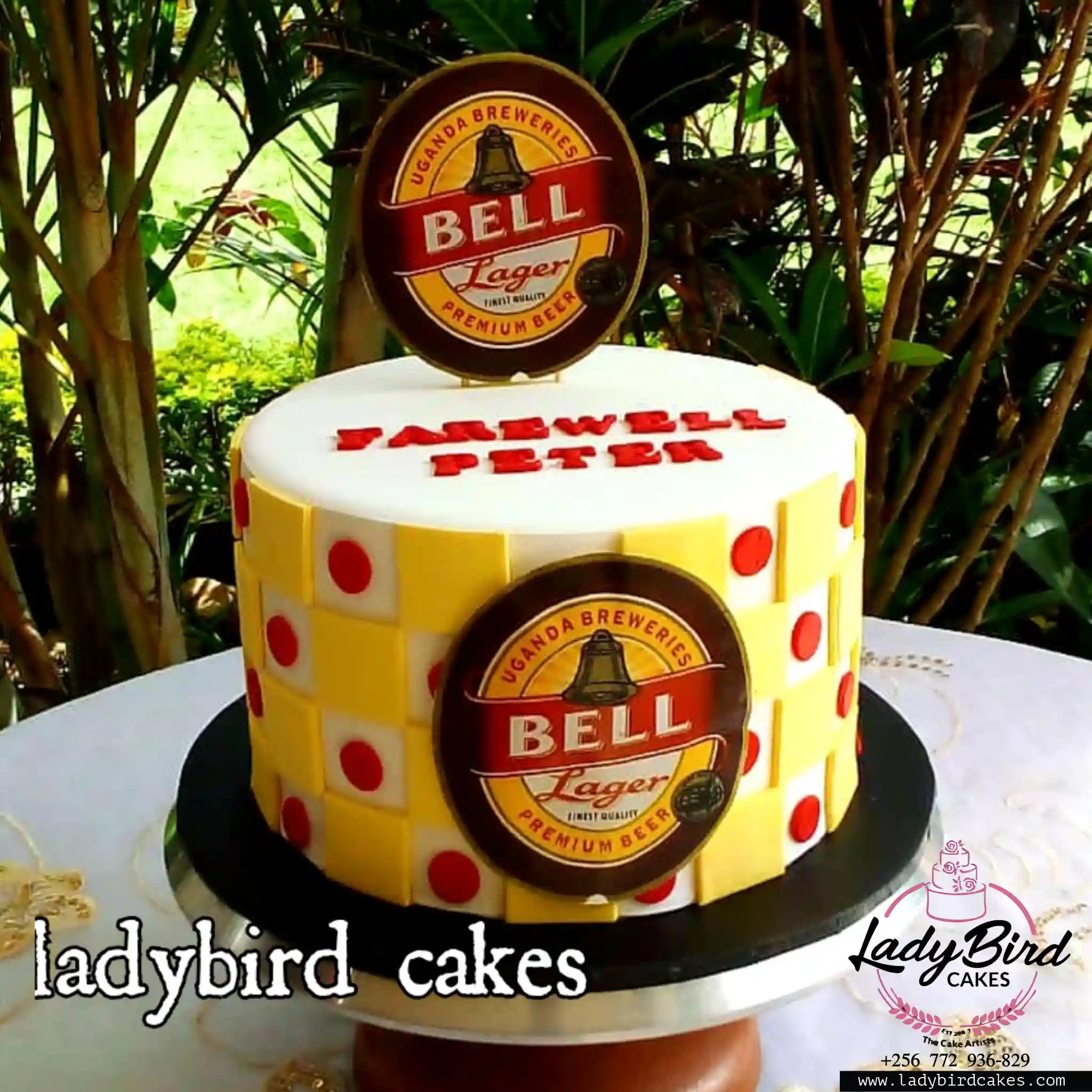 This is a custom cake of Ladybird Cakes Uganda