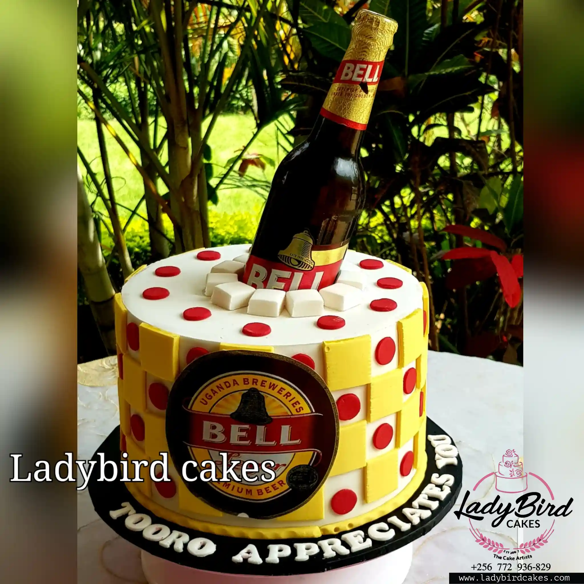 This is a custom cake of Ladybird Cakes Uganda