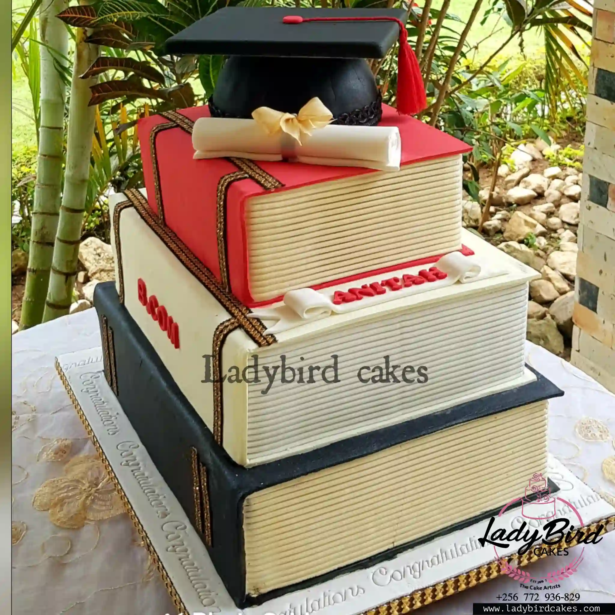 This is a custom cake of Ladybird Cakes Uganda