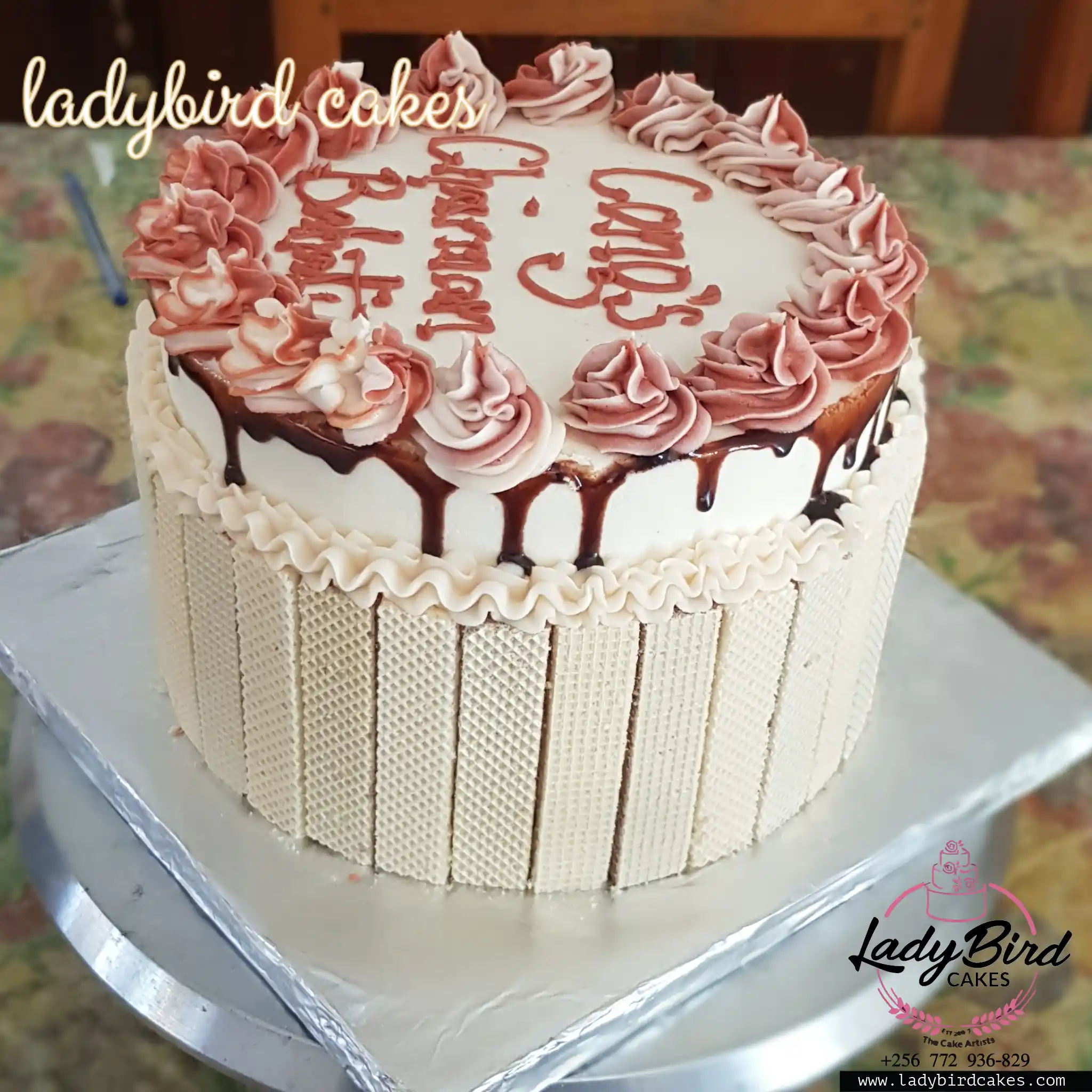 This is a custom cake of Ladybird Cakes Uganda