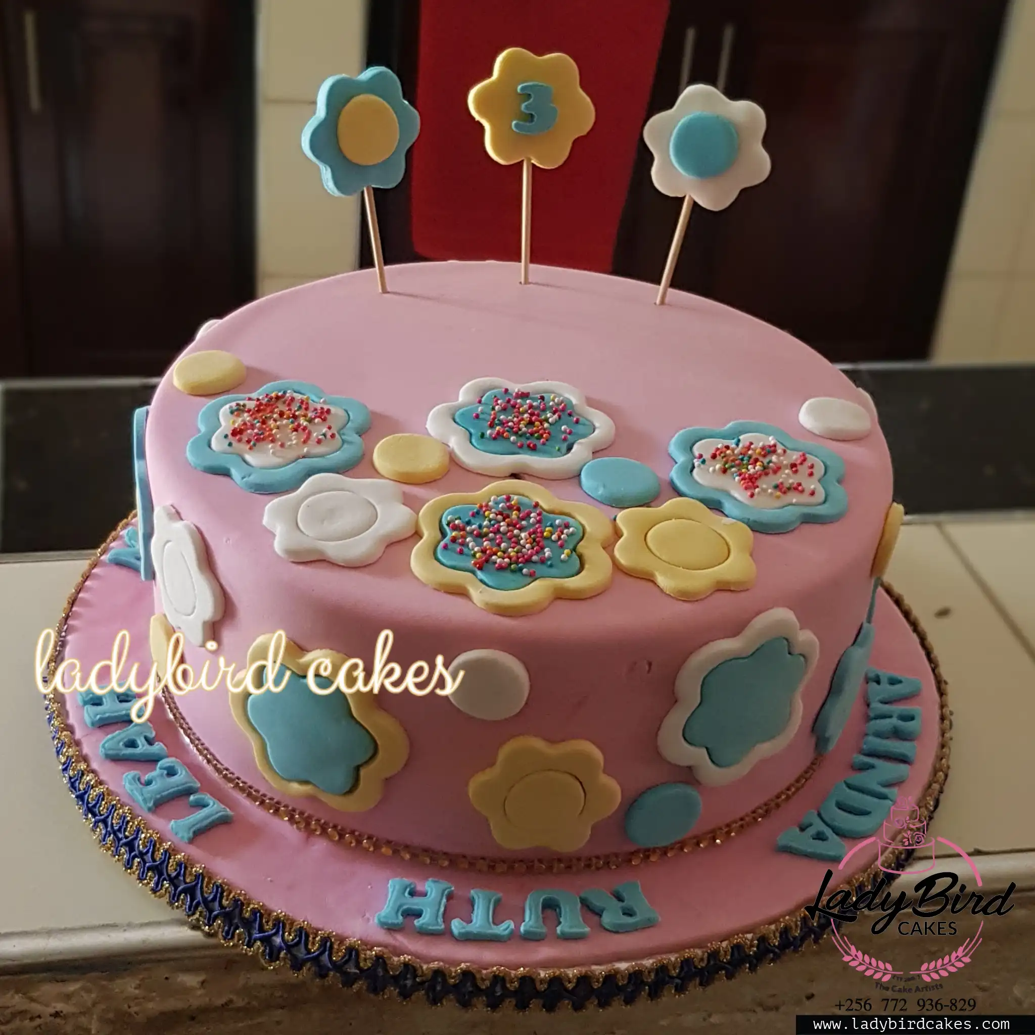 This is a custom cake of Ladybird Cakes Uganda