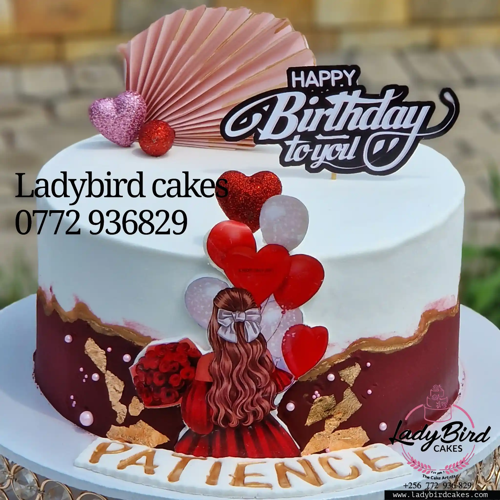 This is a custom cake of Ladybird Cakes Uganda