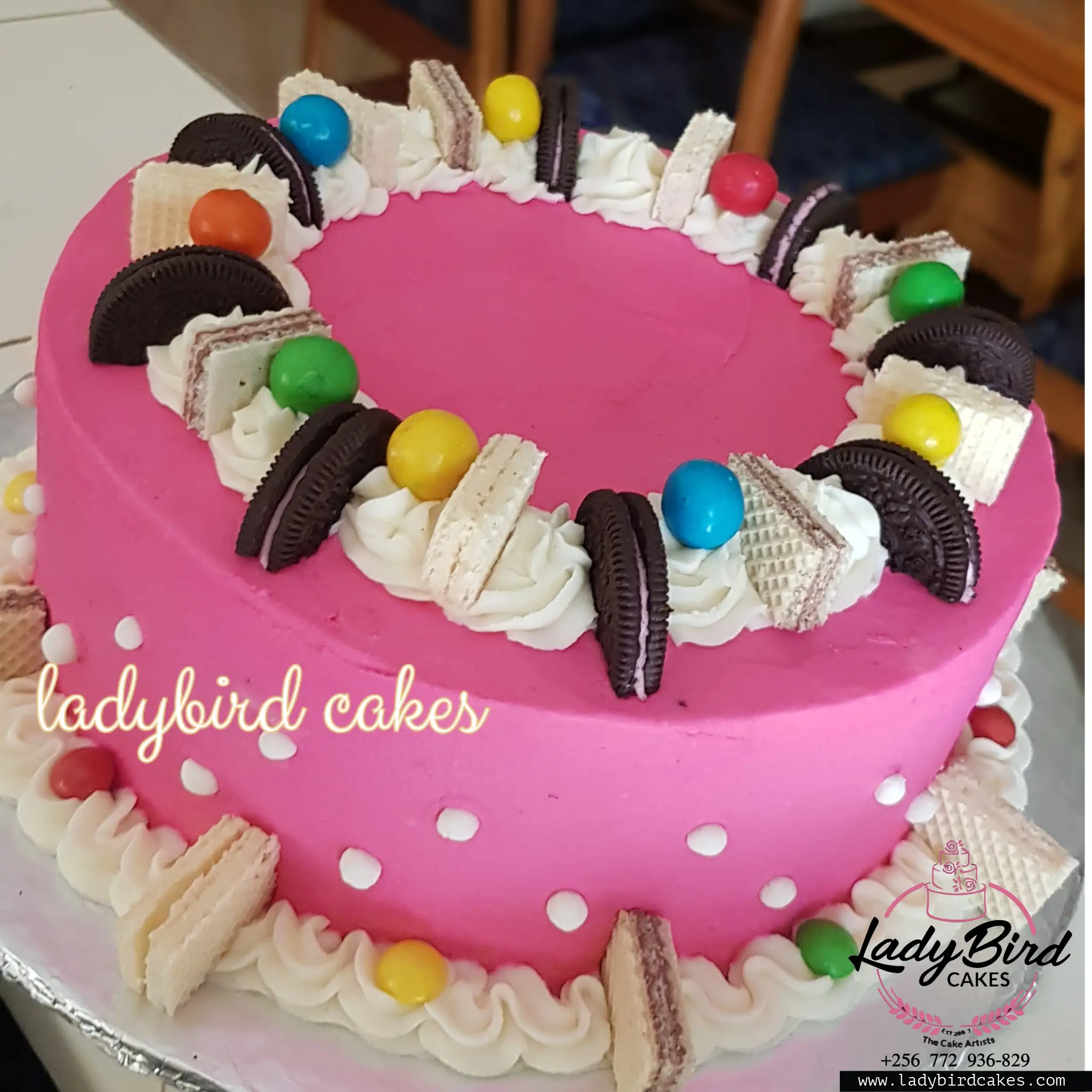 This is a custom cake of Ladybird Cakes Uganda