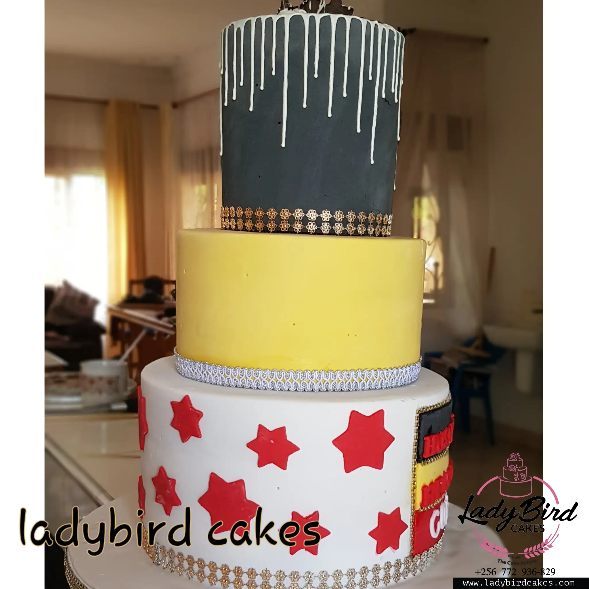 This is a custom cake of Ladybird Cakes Uganda