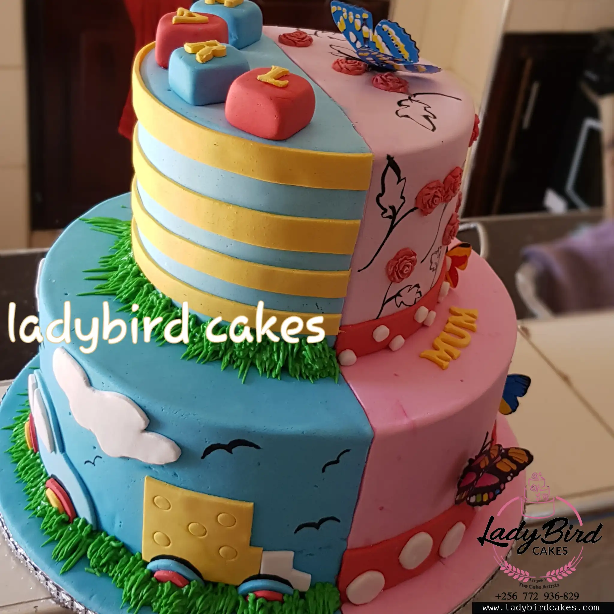 This is a custom cake of Ladybird Cakes Uganda