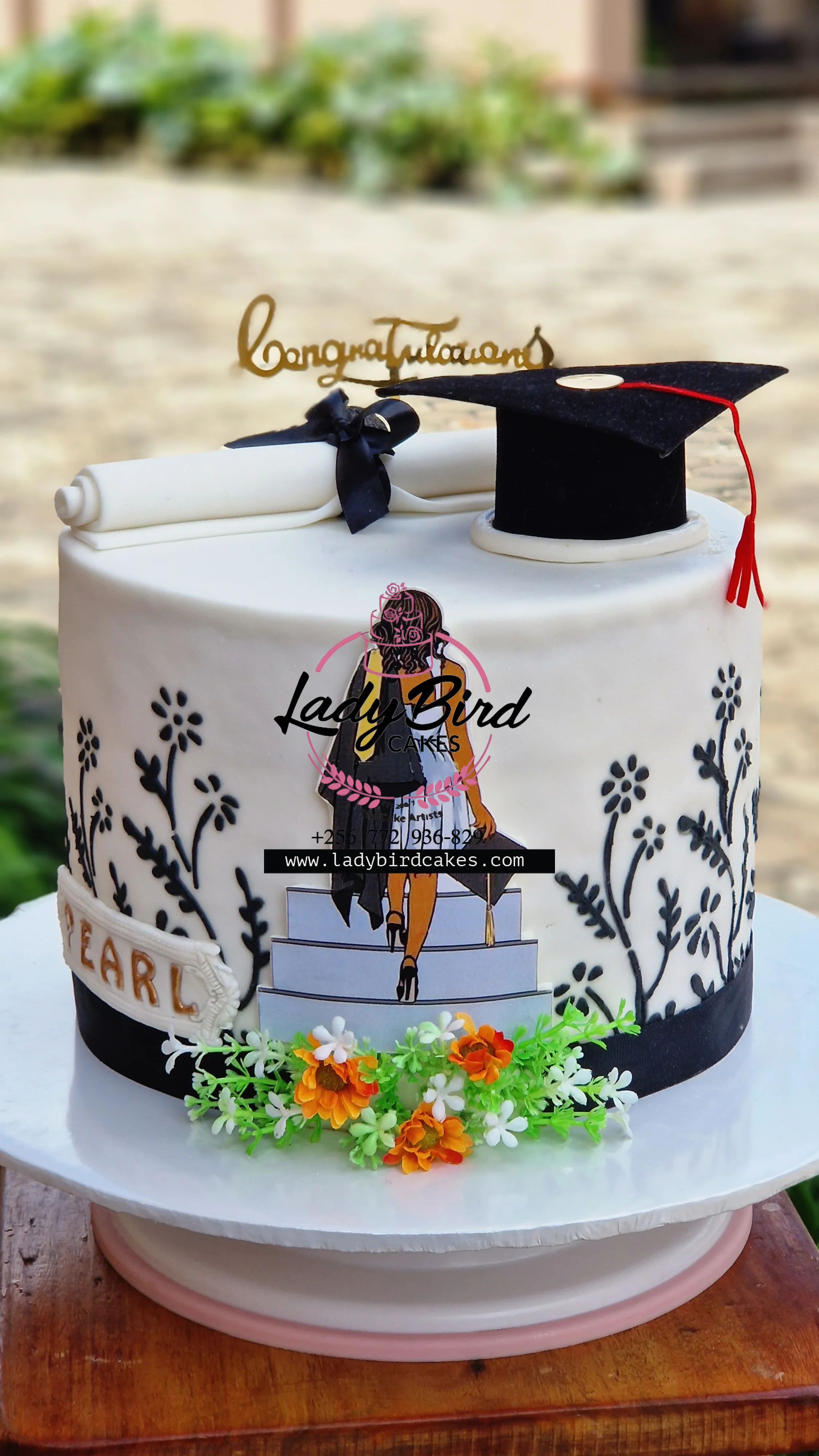 This is a custom cake of Ladybird Cakes Uganda