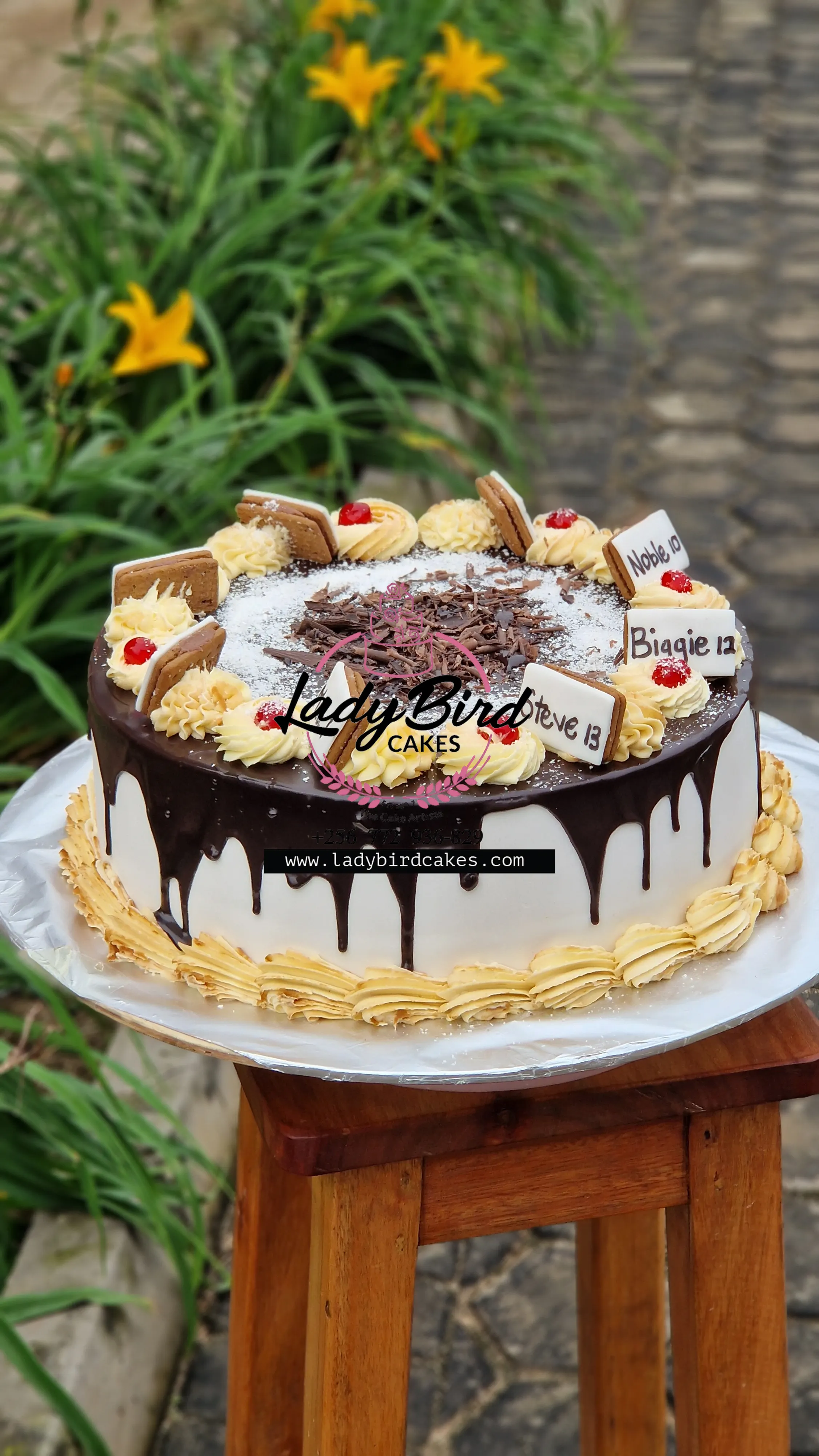 This is a custom cake of Ladybird Cakes Uganda